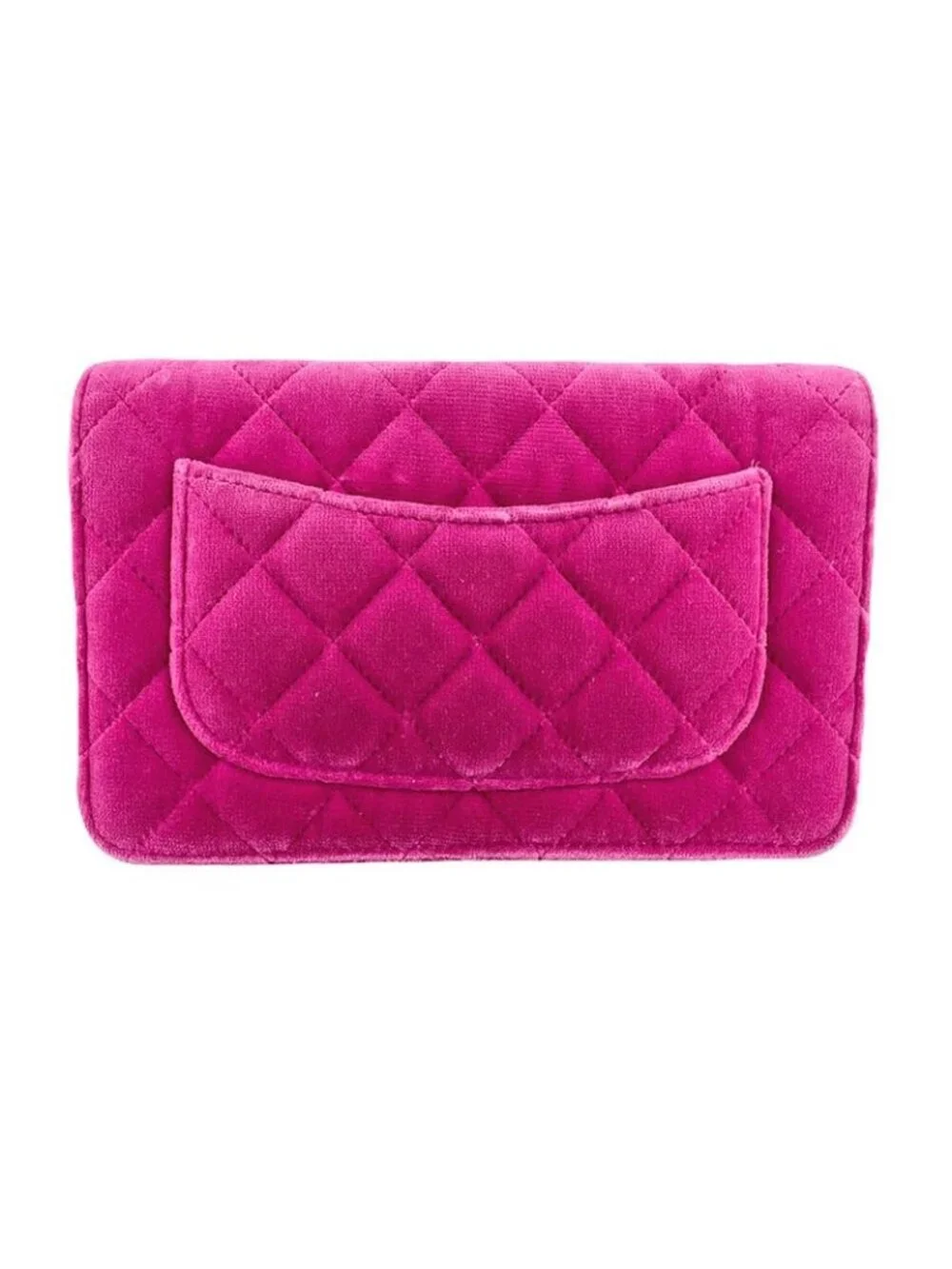Chanel Chain Wallet Velvet Pink - Picture 3 of 10